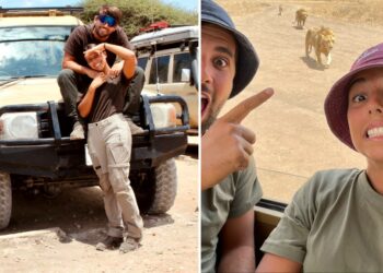Jolanda Renga, la figlia di Ambra Angiolini, parte per un safari in Africa col fidanzato: foto