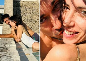 Giorgia e il compagno Emanuel Lo innamorati al mare