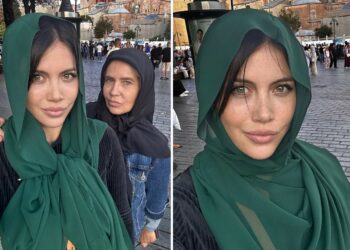 Wanda Nara a Istambul con il velo