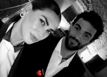 Melissa Satta e Matteo Berrettini elegantissimi alla cena di gala della Ryder Cup