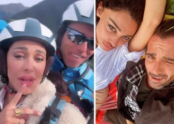 Belen Rodriguez in vacanza con il nuovo fidanzato Elio Lorenzoni: ecco il primo selfie di coppia
