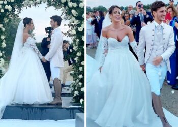 Gessica Notaro ha sposato il compagno Filippo Bologni alla Reggia di Venaria: le immagini delle nozze da favola