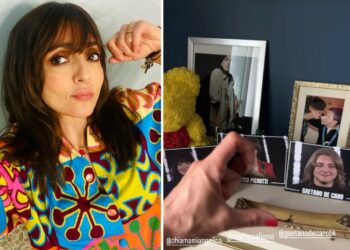 Ambra Angiolini tiene le foto dei ragazzi della sua squadra di X Factor in camera da letto