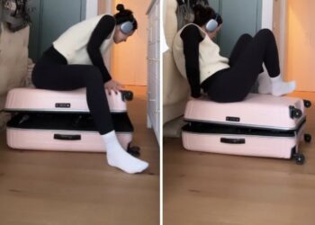 Aurora Ramazzotti non riesce a chiudere la valigia prima della partenza