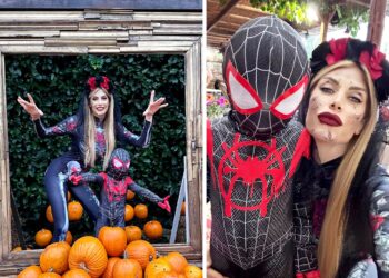 Paola Caruso festeggia Halloween con il figlio Michele