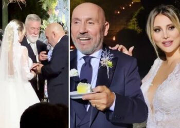 Il comico Maurizio Battista ha sposato la madre di sua figlia dopo i litigi pubblici e la clamorosa riconciliazione: foto delle nozze