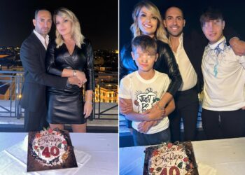 Manila Nazzaro festeggia il compleanno del nuovo fidanzato Stefano Oradei, ci sono anche i figli: foto