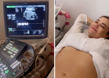 Romina Carrisi straripa di gioia durante l'ecografia al sesto mese di gravidanza: guarda