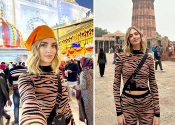 Chiara Ferragni per la prima volta vola in India