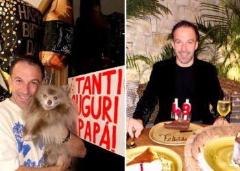 Alessandro Del Piero festeggia 49 anni in Spagna con tutta la famiglia