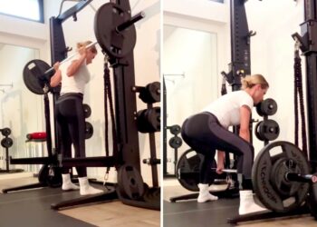 Michelle Hunziker mostra l'allenamento super strong per restare in forma