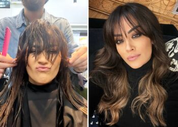 Giorgia Palmas cambia look e sfoggia la nuova chioma con la frangia