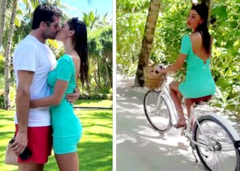 Belen Rodriguez e il nuovo fidanzato Elio Lorenzoni sono alle Maldive per godersi una romantica vacanza extra lusso: guarda