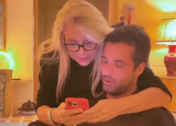 Belen Rodriguez a cena a casa di Mara Venier le presenta il fidanzato Elio Lorenzoni