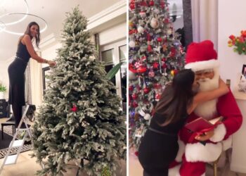 Elisabetta Gregoraci si diverte ad addobbare per Natale la sua casa di lusso nel Principato di Monaco: guarda