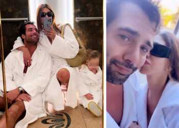 Il primo Natale di Belen col nuovo compagno Elio: festa a tre con la piccola Luna, foto