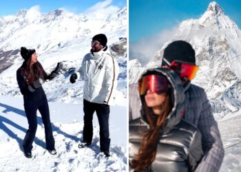 Melissa Satta e Matteo Berrettini inseparabili sulla neve in Svizzera