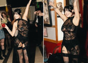 Giorgia Soleri, ex di Damiano dei Maneskin, festeggia 28 anni con l'abito comprato al sexy shop: le foto del folle party