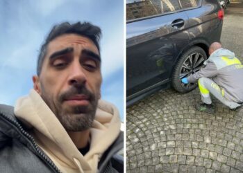 Brutto risveglio per Filippo Magnini nel giorno del compleanno: il movimento anti-Suv gli sgonfia la ruota dell'auto a Milano