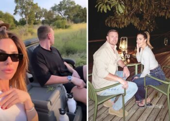 Ilary Blasi e il fidanzato Bastian continuano la romantica vacanza in Africa: ora il Safari tra i leoni nella Savana, foto