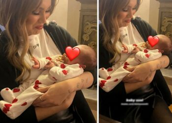 Jasmine Carrisi culla dolcemente il nipotino Axel Lupo a 16 giorni dal parto della sorella Romina Carrisi