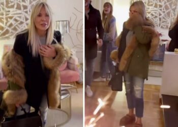 Matilde Brandi torna a casa e trova inaspettatamente le amiche vip: festa a sorpresa per i 55 anni, la reazione sbalordita