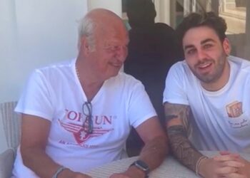 Il marito di Mara Venier con l'ex di Amici Alberto Urso insieme a Santo Domingo