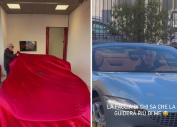 Fedez ritira la sua Ferrari da 250.000 euro: la gioia del padre