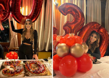 Nicoletta Larini compie 30 anni e festeggia con un party tutto in rosso