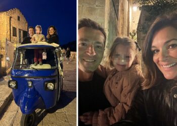 Alena Seredova a Matera con Alessandro Nasi e la piccola Vivienne Charlotte