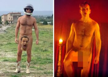 La prima immagine di Alessandro Borghi completamente nudo nella serie Netflix su Rocco Siffredi: guarda