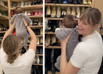 Federica Pellegrini mostra alla figlia neonata la sua enorme collezione di scarpe: ''Tutto questo un giorno sarà tuo''