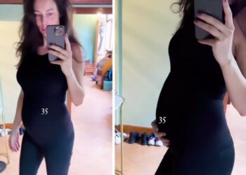 Marica Pellegrinelli mostra il pancione al nono mese di gravidanza