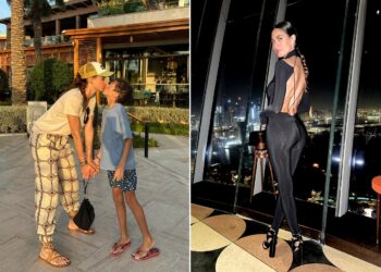 Melissa Satta in vacanza a Dubai con il figlio Maddox e le amiche