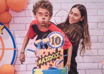Melissa Satta festeggia i 10 anni del figlio Maddox