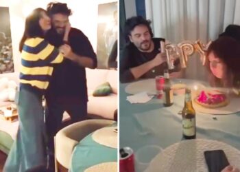 Ambra Angiolini esplode di gioia per la festa a sorpresa organizzata dall'ex Francesco Renga e dai figli: guarda