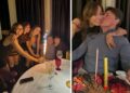 Le foto del compleanno di Fabio Caressa che ha festeggiato 57 anni con la moglie Benedetta Parodi e i tre figli