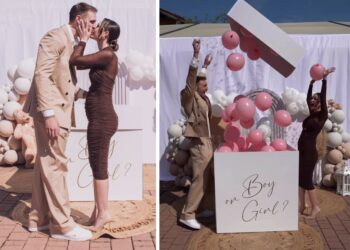 Le foto del gender reveal party di Rosalinda Cannavò e Andrea Zenga