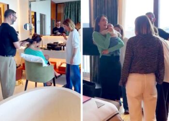 ''Sul set con la persona più speciale di tutti'': Miriam Leone a tre mesi dal parto torna al lavoro portando con sé il figlio neonato, foto