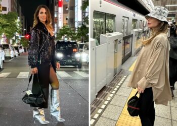 Ilary Blasi vola a Tokyo e sfoggia i suoi look da viaggio