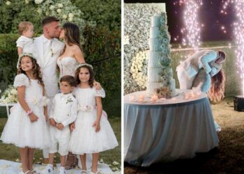 Ciro Immobile e la moglie Jessica Melena rinnovano le promesse per i 10 anni di matrimonio