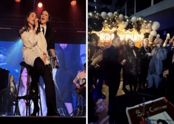 Laura Pausini festeggia i 50 anni con un mega party-concerto a Milano: sul palco anche la figlia, il marito, la sorella, colleghi noti