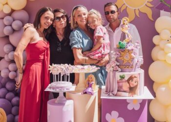 Silvia Provvedi festeggia i 4 anni della figlia Nicole insieme alla sorella Giulia con un party a tema Rapunzel