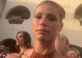 Michelle Hunziker piange tutto il tempo al matrimonio di Diletta Leotta