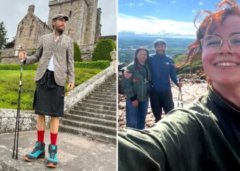 Jovanotti in Scozia con la moglie Francesca e la figlia Teresa