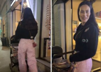 Marica Pellegrinelli in giro per Milano con la figlia Ariela