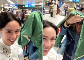 Guarda come Michelle Hunziker è costretta a nascondersi in aeroporto con la figlia per evitare di essere riconosciuta