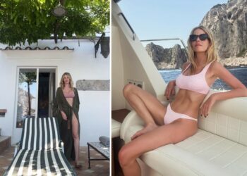 Alessia Marcuzzi strepitosa al mare in bikini