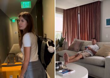 Elisabetta Canalis parte per l'Italia e lascia il fidanzato Georgian Cimpeanu