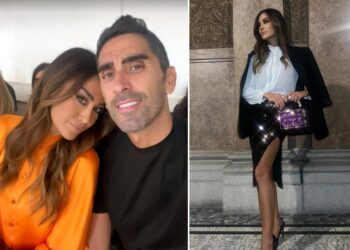 Giorgia Palmas e Filippo Magnini insieme alla Milano Fashion Week